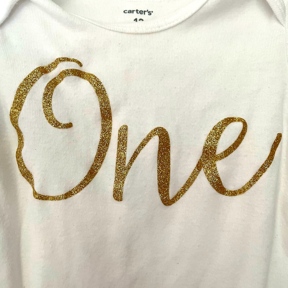 First birthday “one” long-sleeved bodysuit